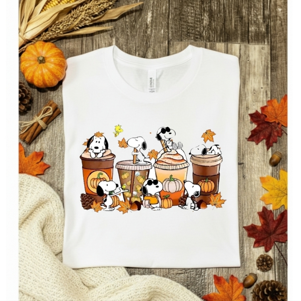 Fall shirt snoopy cute popular trending dog mom short sleeve Tshirt